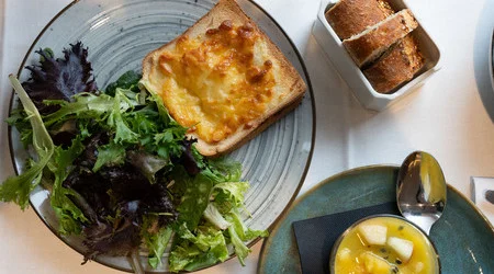 Healthy snack with fresh vegetables and salad at OSKO Hotel near Toulouse Airport